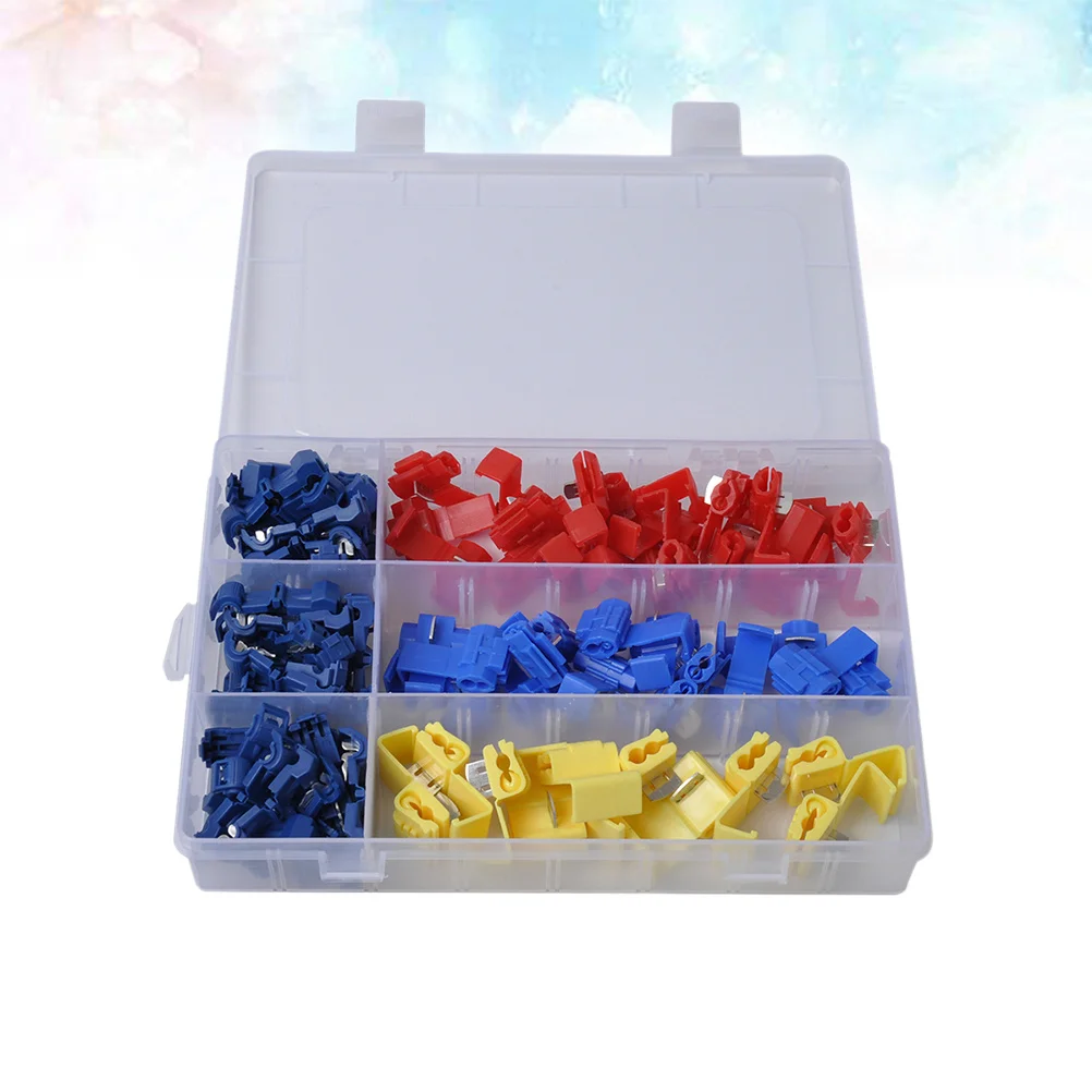 

85Pcs Quick-Connect Push-Type Crimping Terminal Kit Self Stripping T Tap Connector for Motorcycle Automotive Wiring Splice