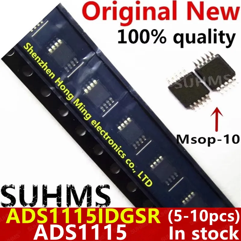 (5-10 peças) 100% Novo Chipset ADS1115IDGSR ADS1115IDGS ADS1115 MSOP-10
