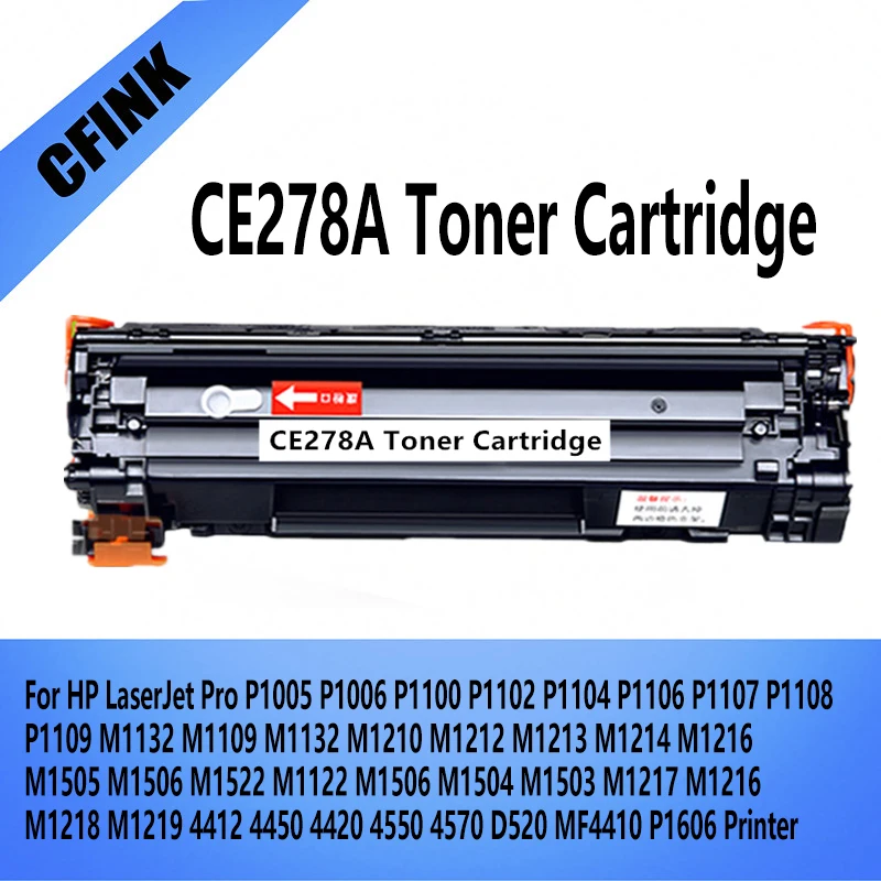 

CE278A 278A Toner Cartridge For HP P1005/P1006/P1100/P1102/P1102W/P1104/P1104W/P1106/P1106W/M1132/P1506/P1503N/P1504N Printer