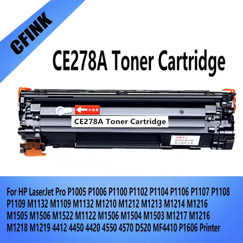 Toner CE278A 278A do drukarek HP P1005/P1006/P1100/P1102/P1102W/P1104/P1104W/P1106/P1106W/M1132/P1506/P1503N/P1504N