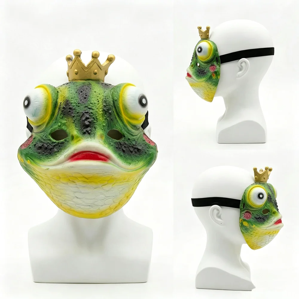Urkomische Froschmaske für Cosplay, Partys und Streiche, Halloween-Party, Maskenball – Detail 3
