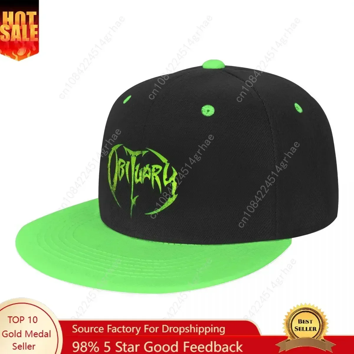 Obituary Band Logo Death Metal Baseball Hats Unisex Heavy Metal Snapback Cap Hip Hop Flat Cap Outdoor