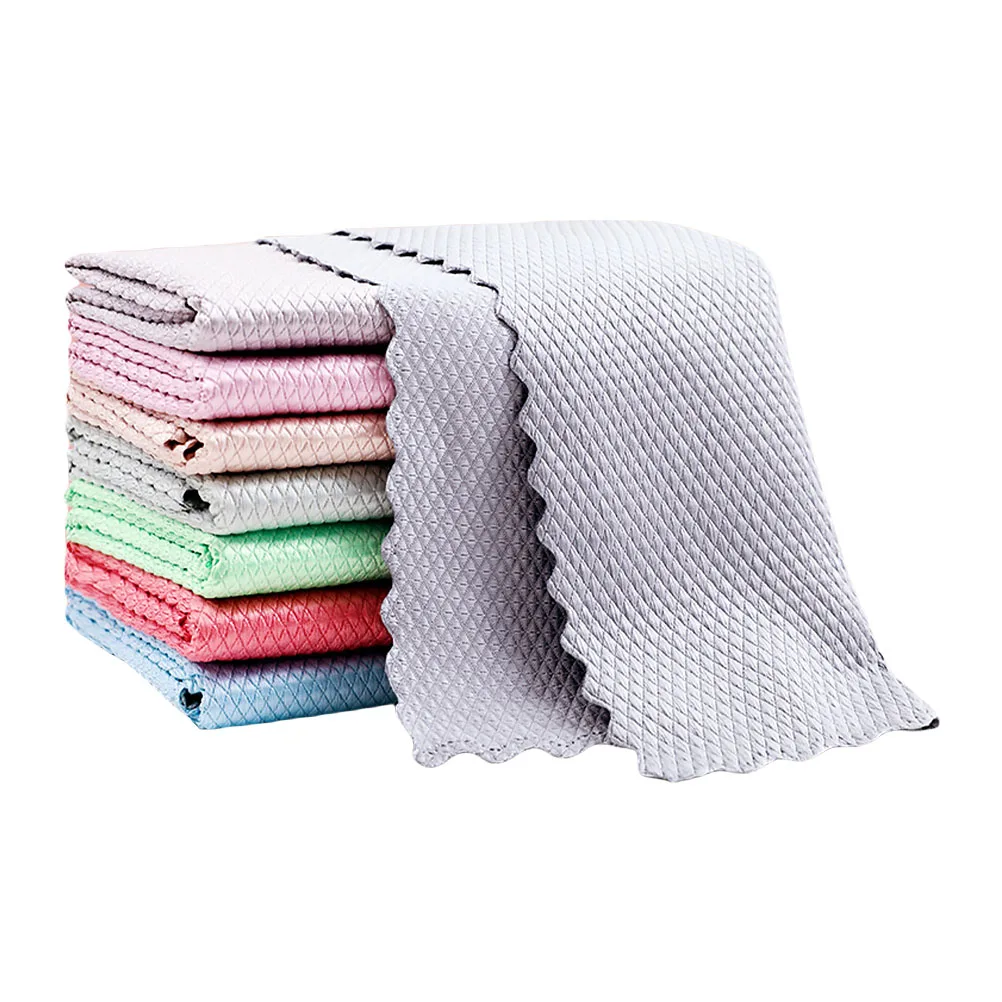 

20pcs Microfiber Supple Dish Rags for Kitchen Bathroom Absorbent Multi Function Wash Cloths Water Absorbing