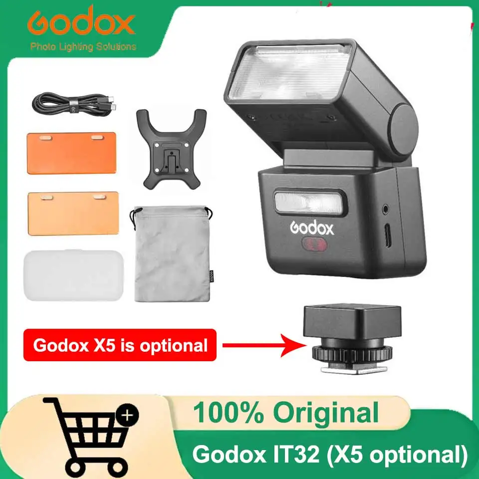 Godox iT32 Flash TTL LCD pantalla táctil cámara Flash montaje magnético, Godox X5 disparador de Flash inalámbrico para Sony Nikon Canon Fuji