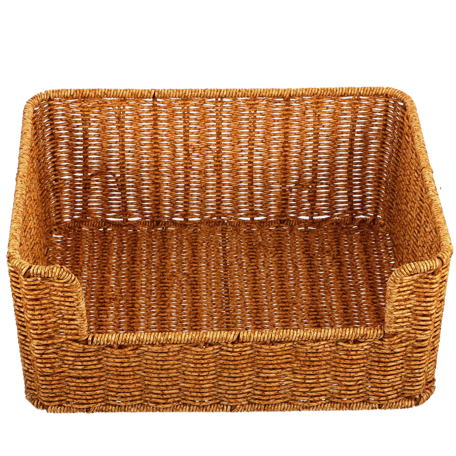 

Wicker Storage Baskets Imitation Rattan Drawer for Organizing Office Hamper Basketball