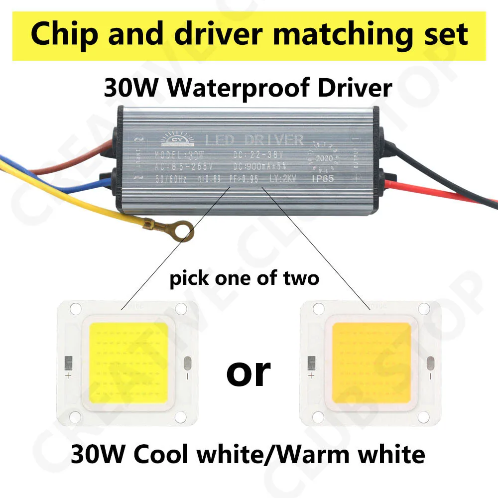 Puce LED COB SMD haute puissance, diodes pour budgétaire, puces à bascule pour bricolage, 10W, 20W, 30W, 50W, 70W, 100W, 30-34V