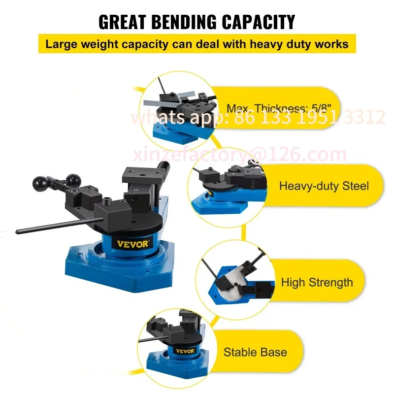 

Customizable Spiral Steel Plate Round Square Flat Bar Bending Tool for MetaSucceBuy Universal Metal Bender SBG-40 Multifunctionz