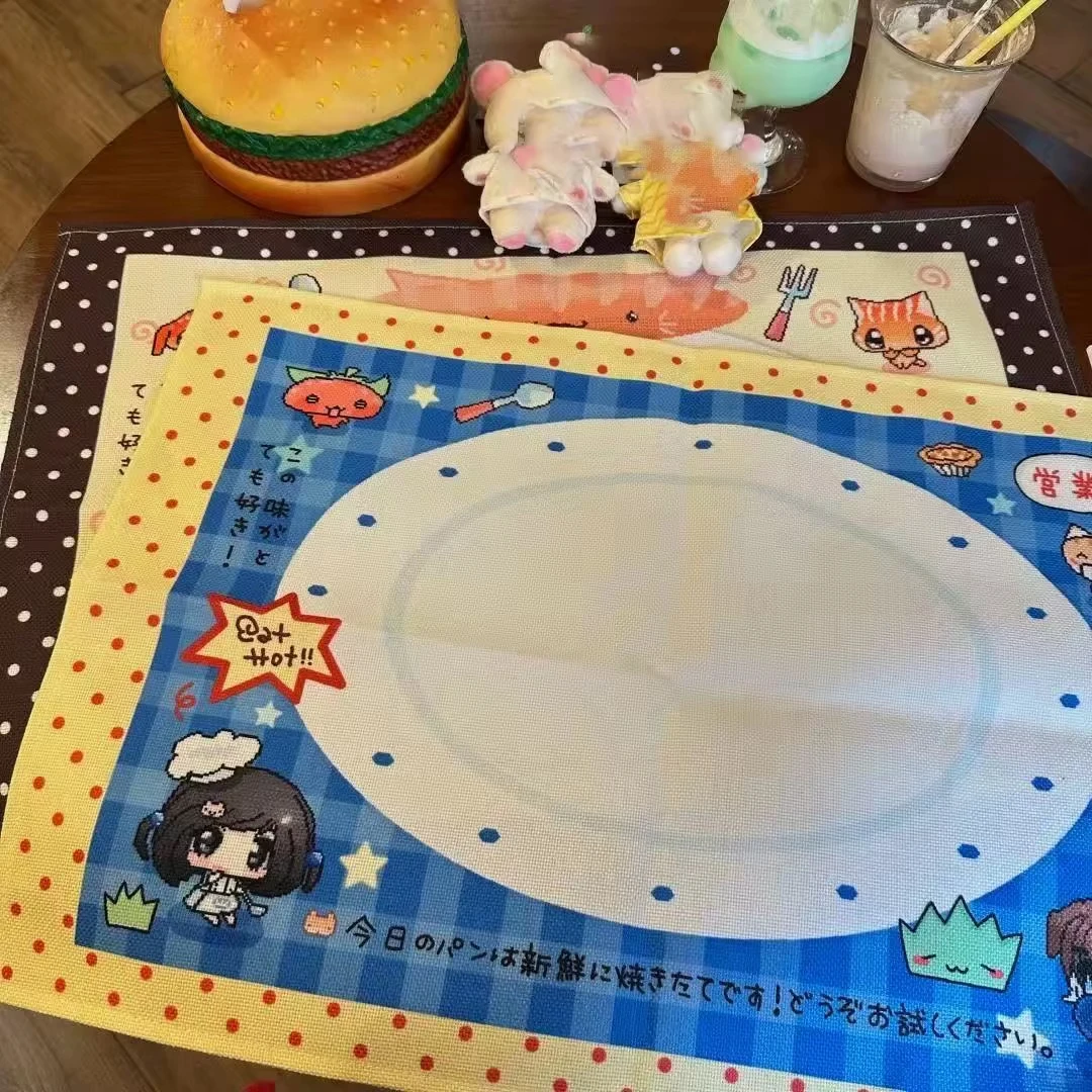Retro Tablecloth Cute Polka Dot Cotton and Linen Tablecloth Placemats Food Posing Background Cloth Insulation Pad Countertop