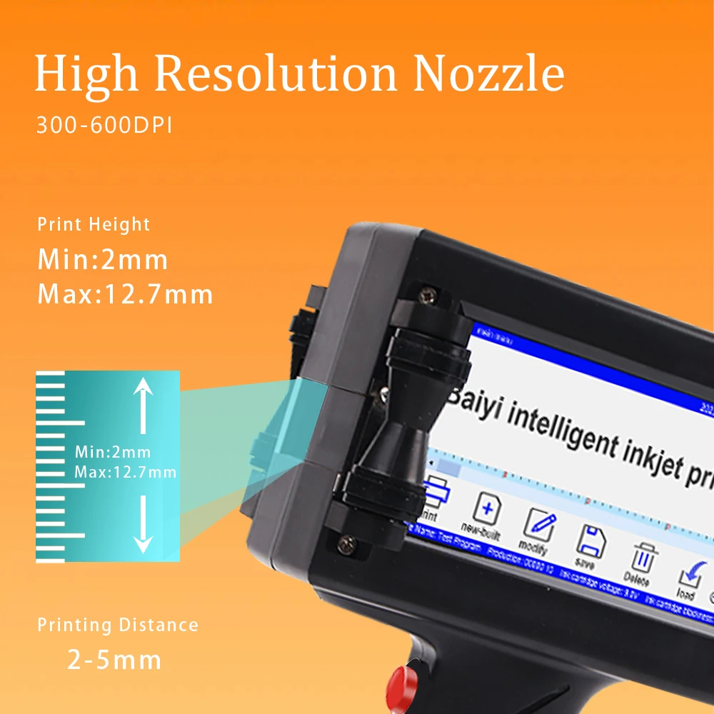 طابعة نفاثة للحبر المحمولة تاريخ الدفعة رقم الشعار صورة كلمة Barocde QR Code آلة الترميز النافثة للحبر #4