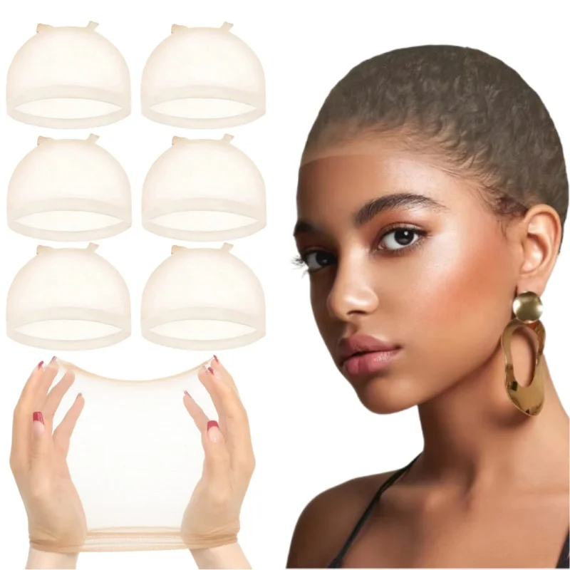 Invisible Hd Wig Cap Thin Stocking Cap Nylon Stretch Mesh Hd Wig Caps Hair Net For Weave Sheer Hd Wig Cap For Wig