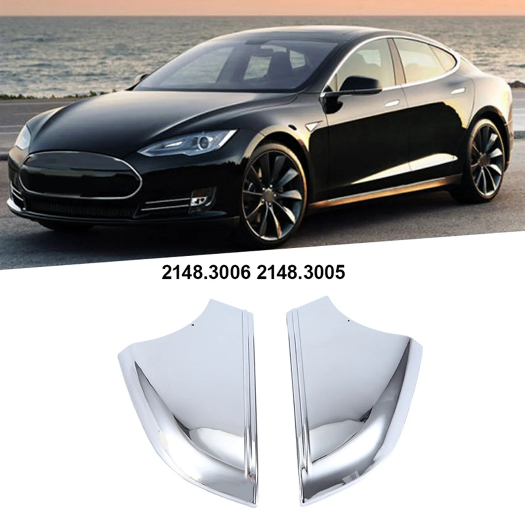 

2148.3005 2148.3006 Chrome Mirror Cover Reversing Mirror Housing Chrome Mirror Housing Automotive Accessories For Tesla Model S-