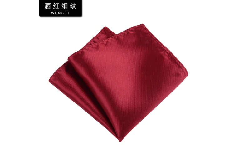 24cm Formal Paisley Pocket Square Mens Polyester Black Red Handkercheif Wedding Party Tuxedo Accessories Elegant Hanky Cravat
