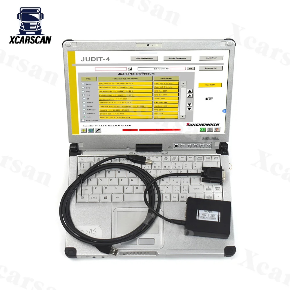 CFC2 Laptop JUDIT 4 Jungheinrich Judit box Incado with 4.36 Sofeware Forklift diagnosis Interface JUDIT Parts catalog