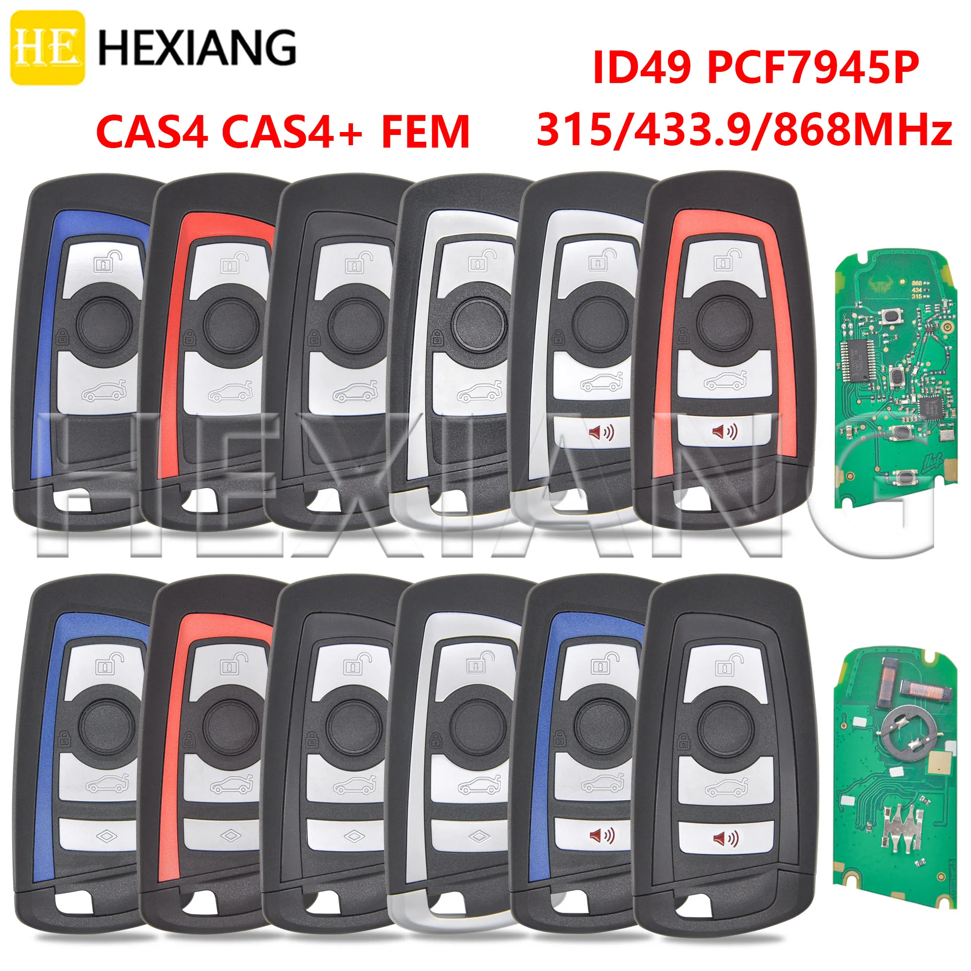 HE ID49 PCF7945P 315/433.9/868MHz Support CAS4 CAS4+ EWS5 FEM BDC F Chassis Car Remote Key For BMW 1 3 5 7 Series X3 X5 3 GT