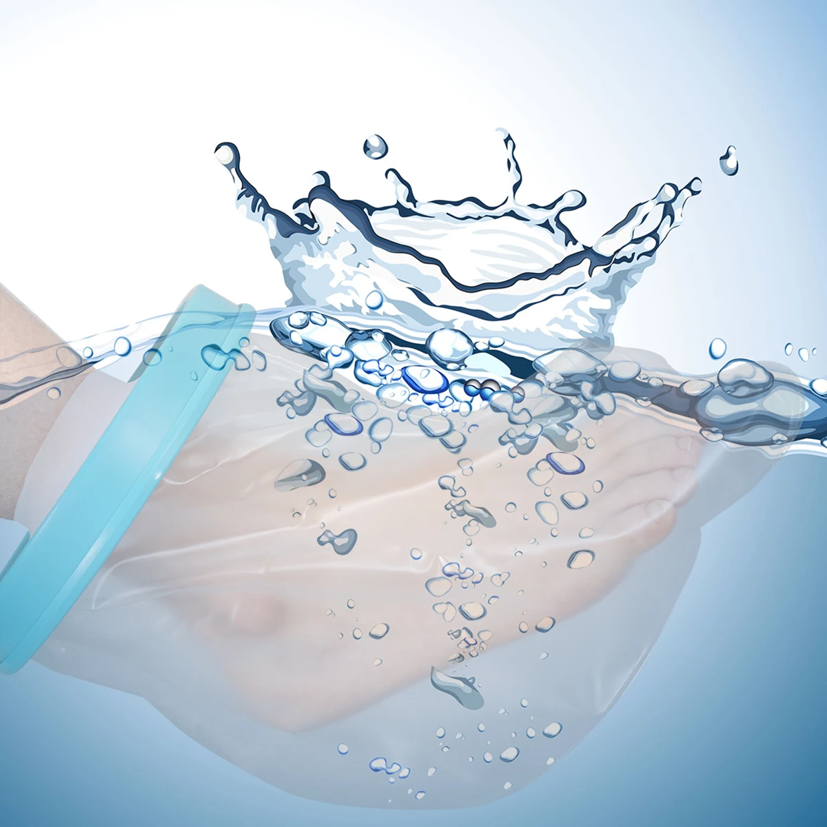 

Waterproof Foot Cast Cover Large Size Easy on Off Shower Protector Keep Bandages Dry and Clean Waterproof Cast Protector