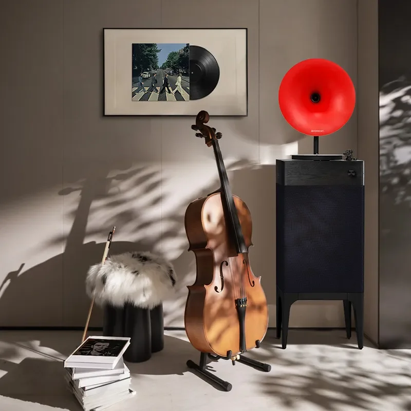 Professional vinyl record player electric singing modern light luxury HiFi phonograph bluetooth speaker