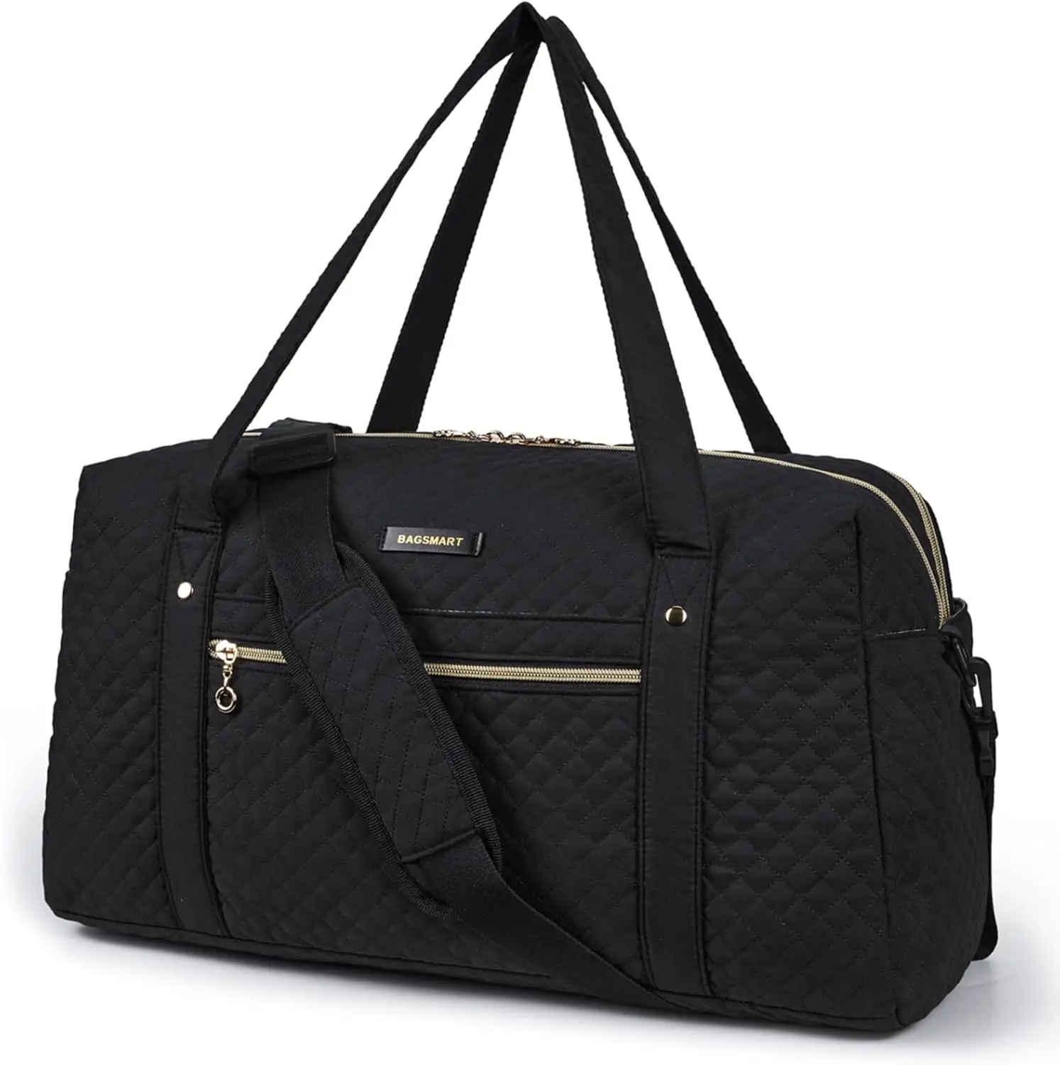 

Duffle Bag 37L Large Weekender с мокрым карманом, отделением для ноутбука и местом для хранения обуви — черный для женщин, путешествий и бизнеса