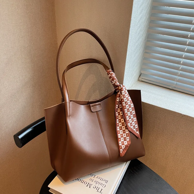 CGCBAG 2024 Simple Designer Handbags For Women Luxury Brand Tote Bag High Quality PU Leather Large Capacity Women Shoulder Bag