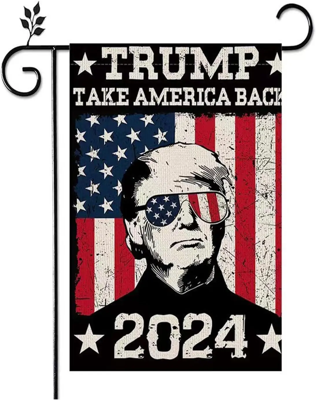 Trump 2024 Yard Sign Trump 2024 Garden Flags Trump Flag 2024 Double Sided Donald Trump Portrait Garden Flag Patriotic President