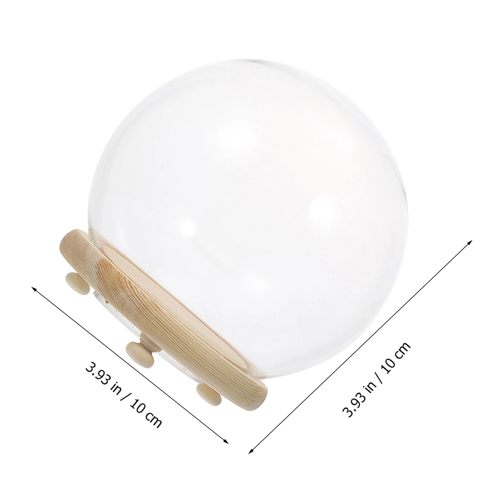 غطاء عرض الزهور المزخرفة قبة زجاجية شفافة مع قاعدة خشبية للزهور الأبدية زينة منزلية مضيئة 2024 عصرية #5