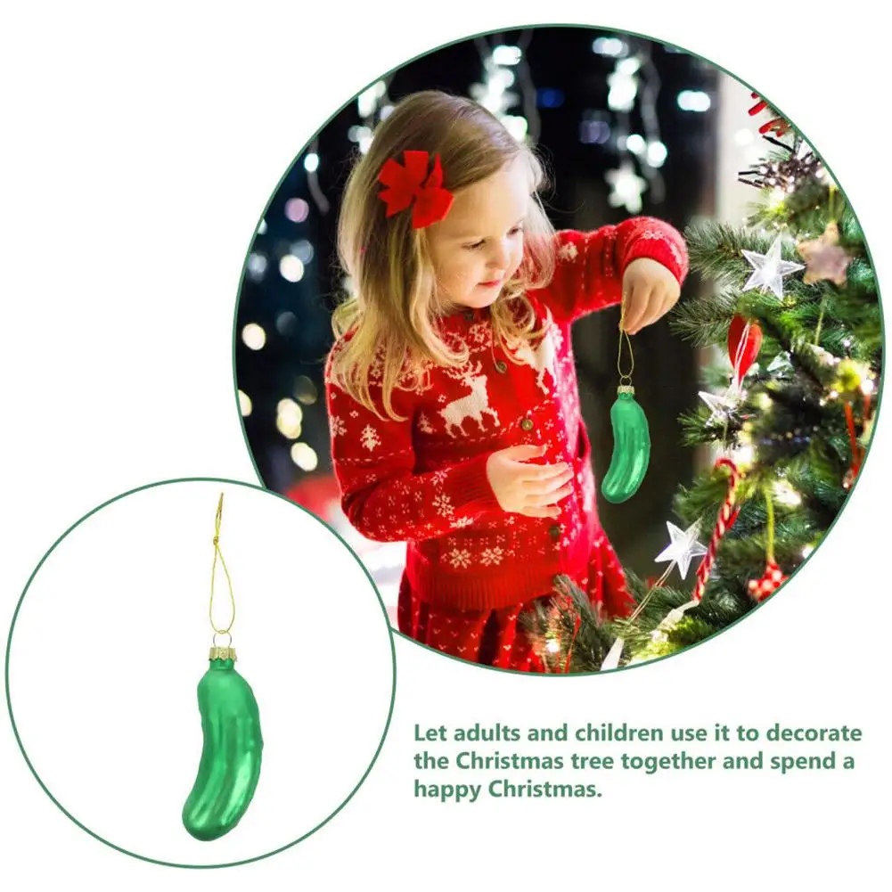 Pickled Cucumber Christmas Tree Decorations Pendant 2023 Xmas Tradition Decor Hanging Ornaments For Bedroom,Living Room,Out K4W9