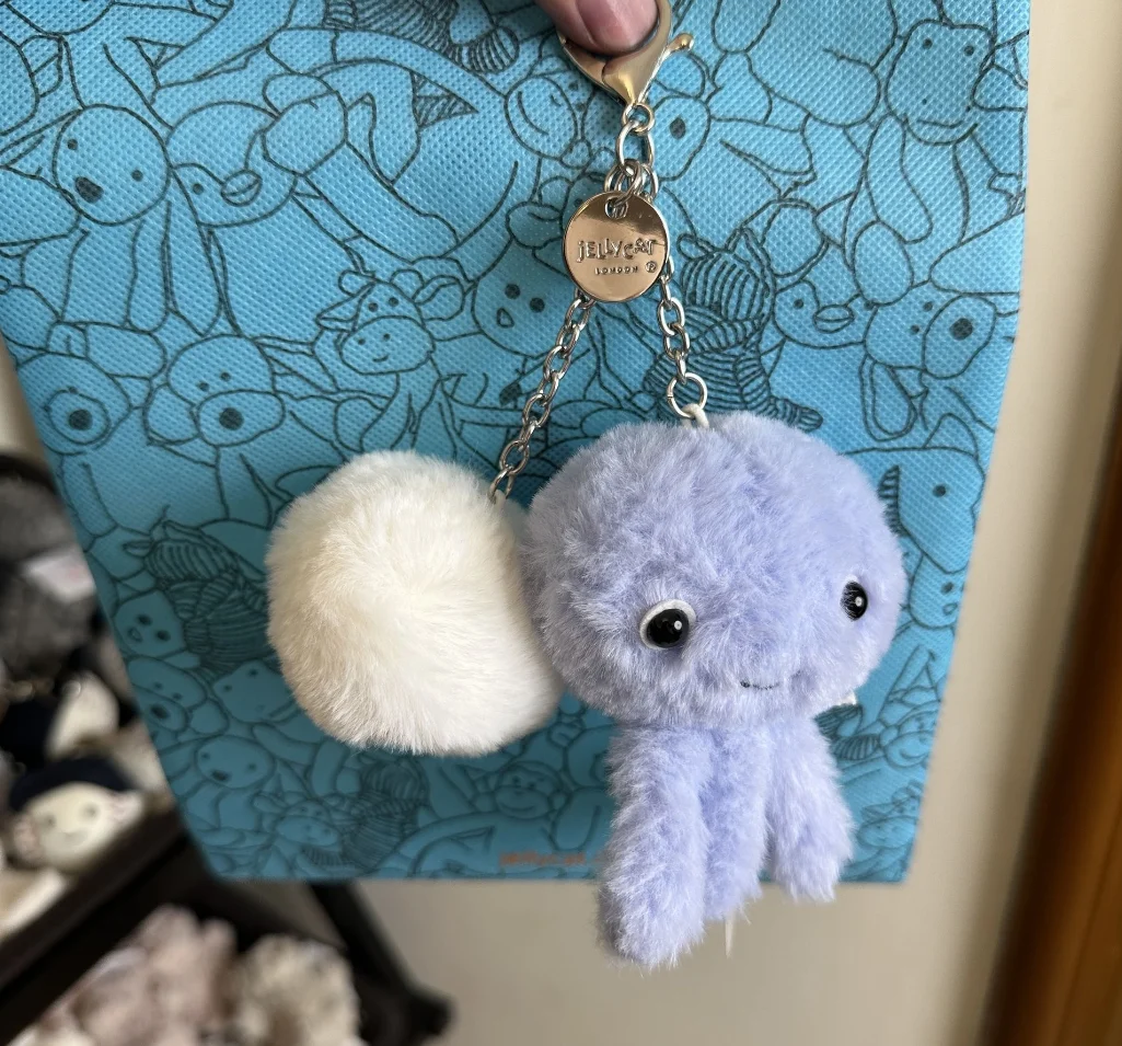 Diversão boneca de pelúcia pingente berinjela chifre saco boneca bonito criativo pequeno saco chaveiro