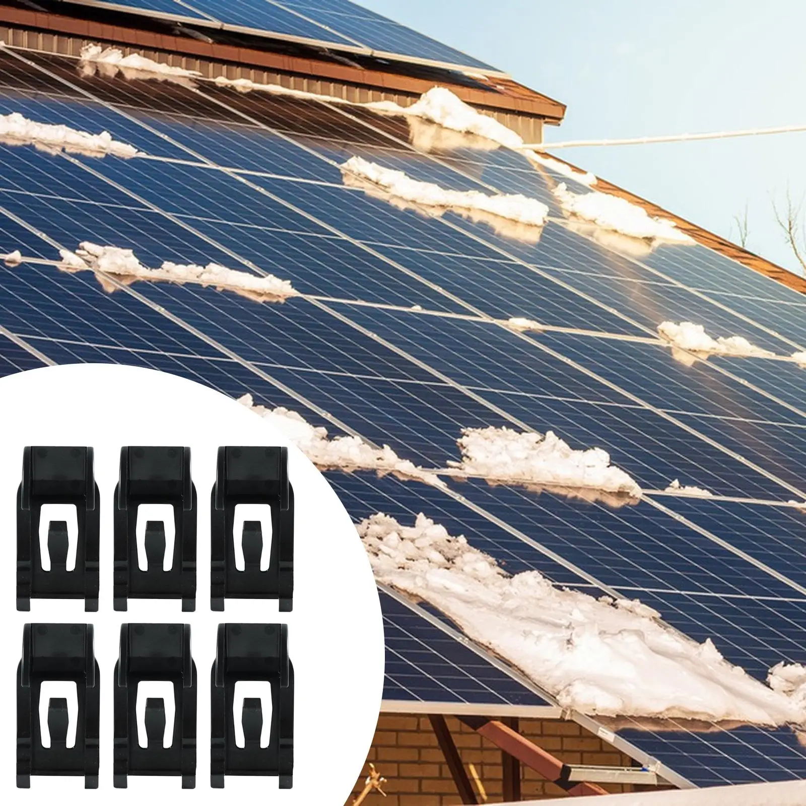 

6x Pv Snow Trap Clips, Solar Panel Pv Snow Brake, Solves Extrusion Problems,