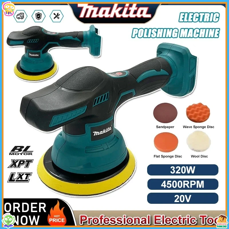 

Makita Digital Display Cordless Car Polisher 8 Gears For 18V Battery Electric Polisher Auto Car Waxing Polishing Machine Tool