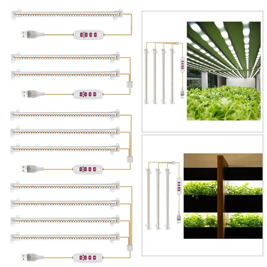 LED Grow Light Full Dimmable Auto On/Off Timer for Flower Plants
