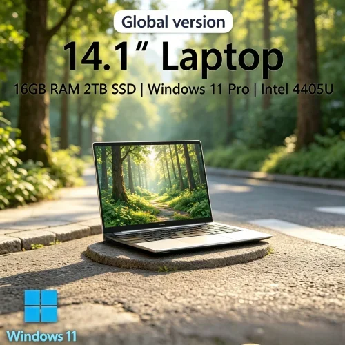 

2026 Zephyrine Exquisite 14.1 Inch Gaming PC Intel 4405U Hyperfine 16GB RAM SSD 1920*1080 Windows 11 Pro Ingenious