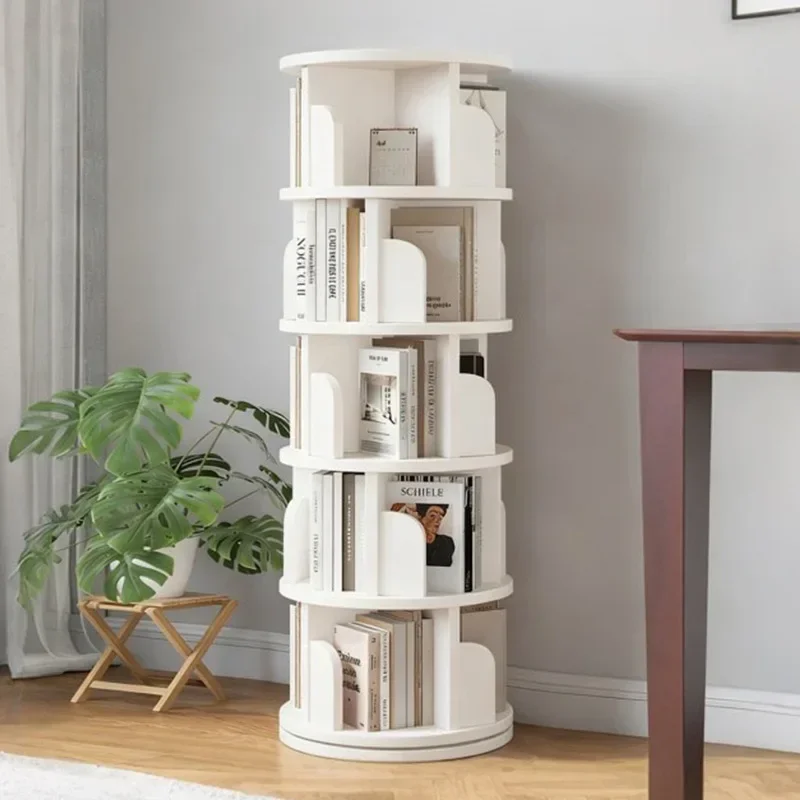 Multi-functional Bookshelf floor-to-ceiling 360 ° rotating living room removable storage locker small simple low rack