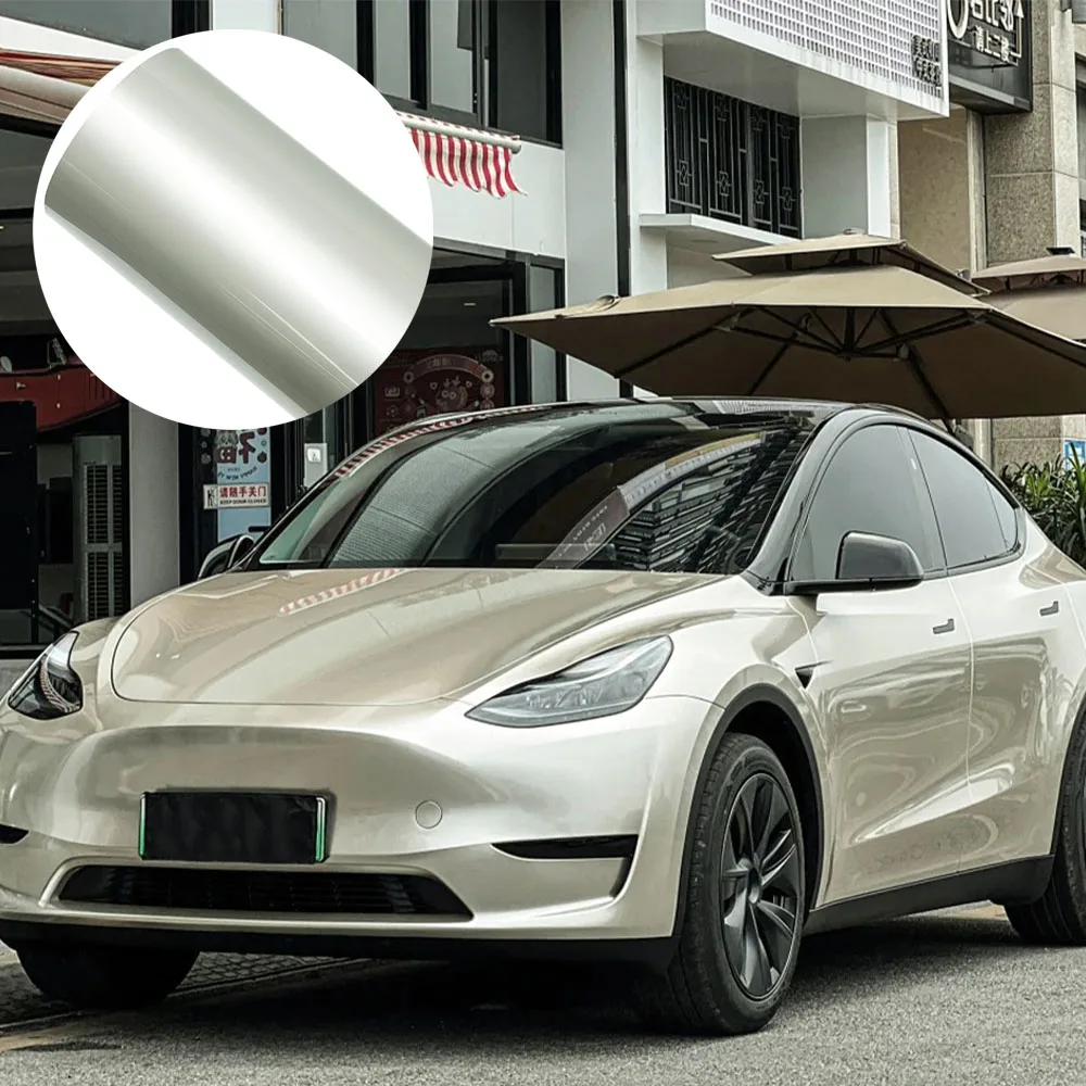Liquid Metal Champagne Gold PVC Car Vinyl Wrap Film with PET Release Liner Air Bubble Free Auto Color Change Decals exterior