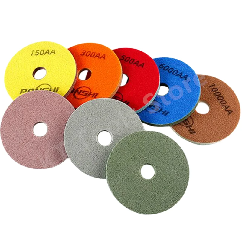 Imagem -03 - Almofadas de Polimento de Esponja de Diamante Moagem Lustro Disco de Lixa Granito Mármore Pedra Artificial Ferramentas de Limpeza Pcs Conjunto