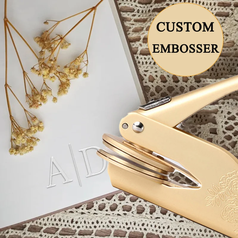 CUSTOM EMBOSSER/ Initials Embosser/ library embosser / From the Library of / Cat Lover Gifts/Book Lover Gifts / Wedding Embosser