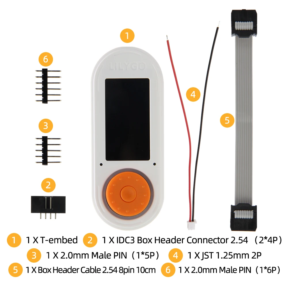 LILYGO® T-Embed Shell Kit Panneau de développement ESP32-S3 de de coquille de T-gélatine panneau de commande fait sur commande bouton Partenaires