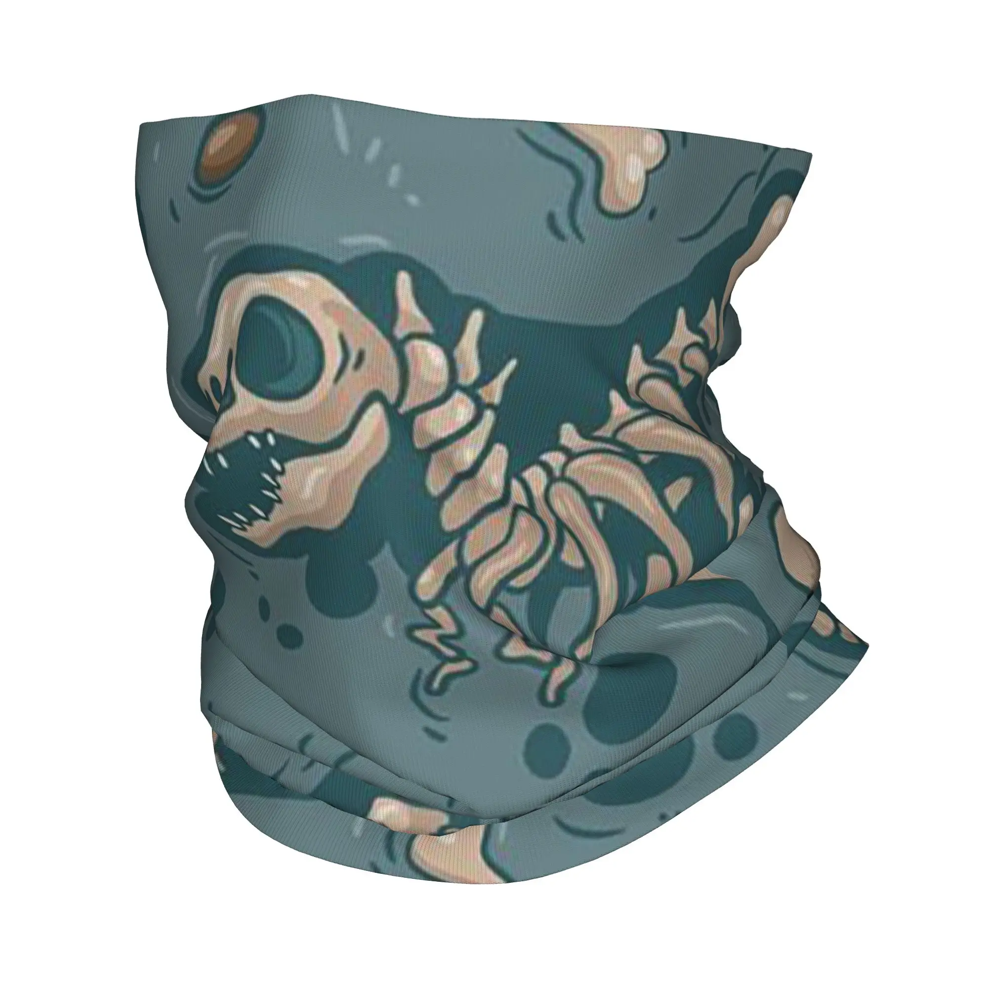 Excavated Dinosaur Fossils Bandana Neck Cover Printed Mask Scarf Multifunction Headwear Running For Men Women Adult Washable