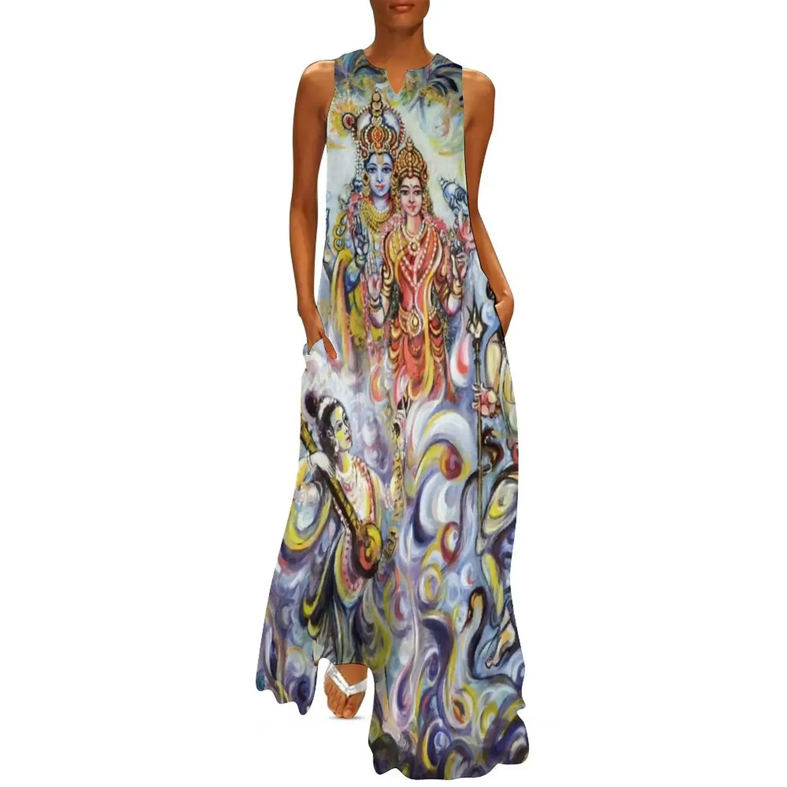 

Dancing and Chanting for Vishnu Lakshmi Long Dress prom dresses birthday dresses for women summer women's dress 2025 Dress