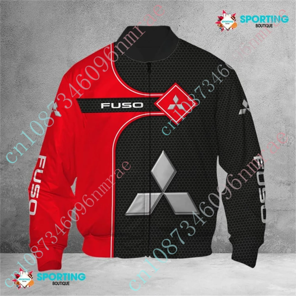 Mitsubishi Thick Coats Bomber Jacket Jackets For Men Hip Hop Clothing Techwear Baseball Uniform Harajuku Windbreaker Custom Logo