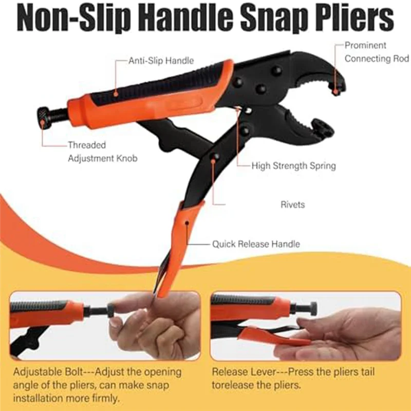 

YWDZ-сверхмощные плоскогубцы, набор инструментов для застежек чехлов для лодок, чехлов «сделай сам», комплект защелок для холста