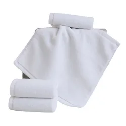 10pcs/Lot White Small Face Hand Towels Kitchen Hotel Restaurant Kindergarten Cotton Towel for Beauty Salon