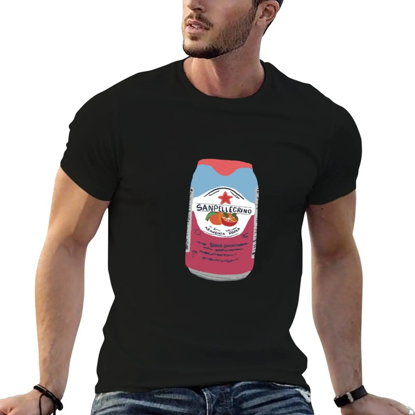 Camiseta San Pellegrino, camisetas divertidas de diseñador, camisetas divertidas de algodón, camiseta de humor oscuro