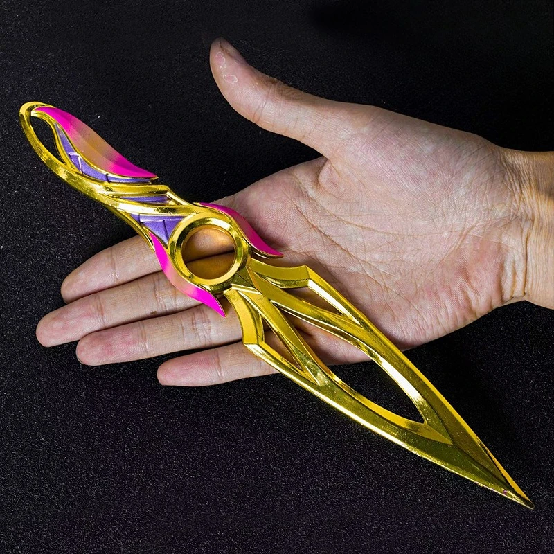 23cm/9.05in Valorant Mystbloom Kunai Rotatable Melee Weapon Models Military Command Knive Game Peripherals Toys Sword Boys Gifts