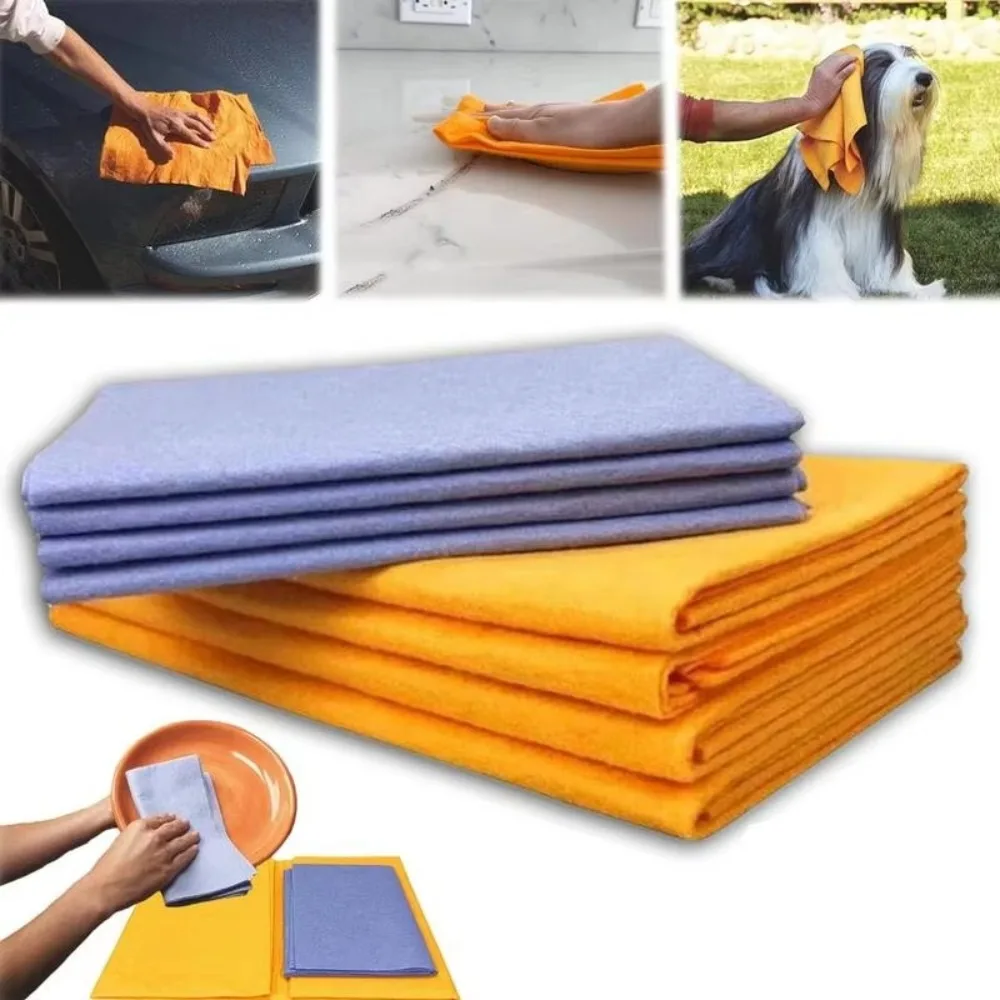 8 Uds. Paño de limpieza milagroso ultrabsorbente Shammy paño de limpieza reutilizable multiusos paño para lavar platos no tejido baño de coche