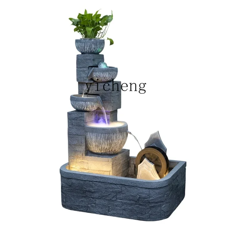 TQH large flowing water ornament circulating water living room entrance fish tank modern light luxury courtyard rockery