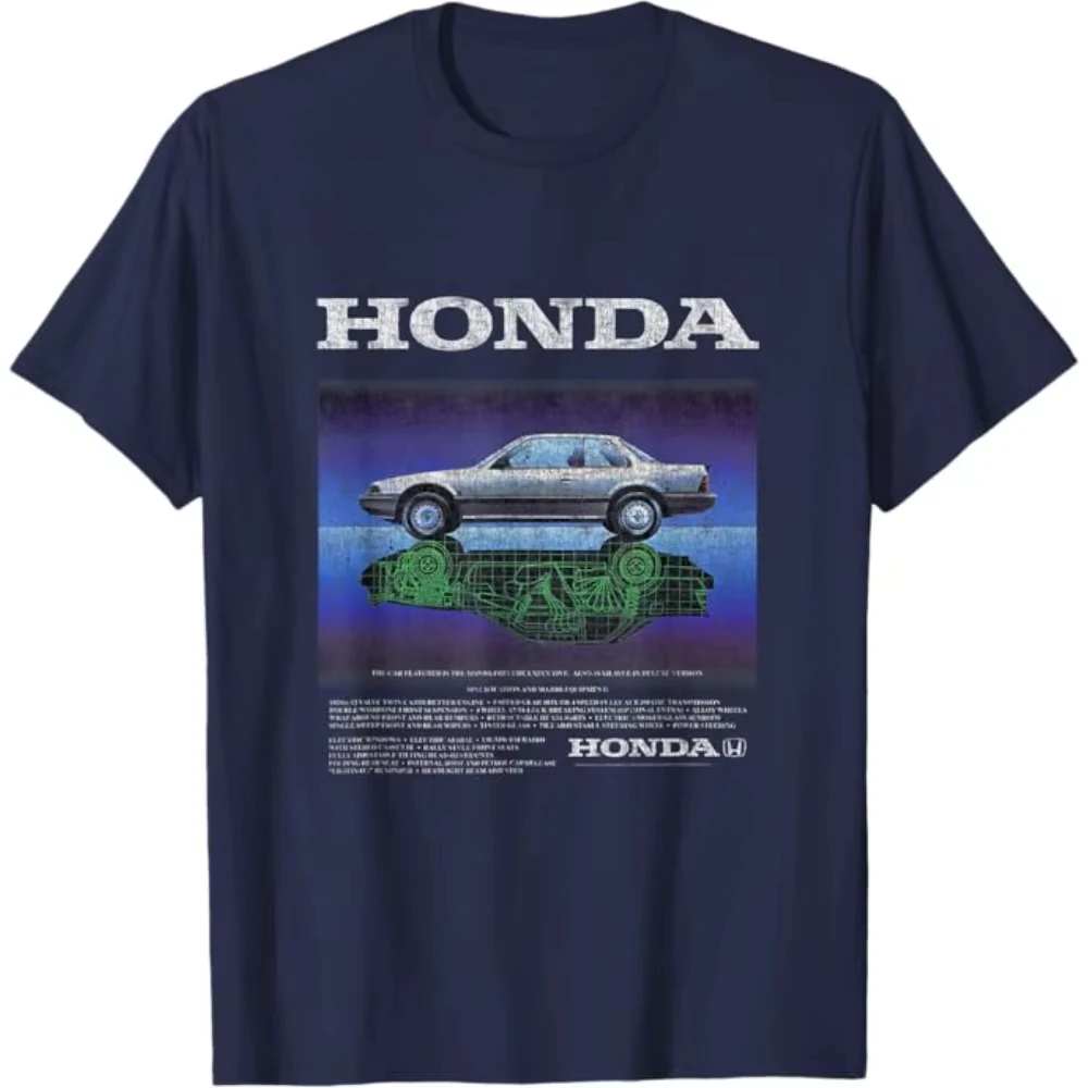 

Новая футболка Honda 2026 для мужчин и женщин в стиле 80-х годов, модель Prelude Executive Flip Tee, для летних и весенних мотогонок по бездорожью