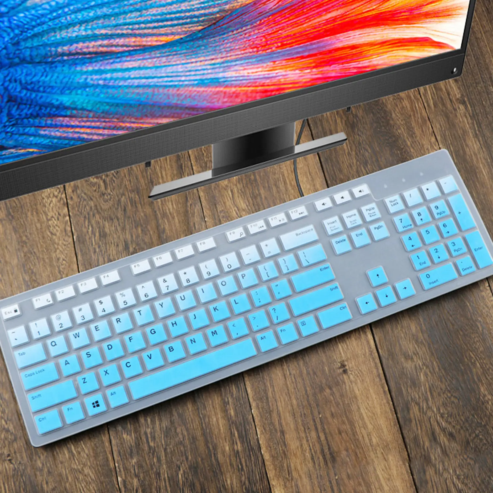 

1Pcs Keyboard Protective Film Silicone Cover Ultra-Thin Dustproof Waterproof for Kb216 Km636 Optiplex 5250 3050 3240