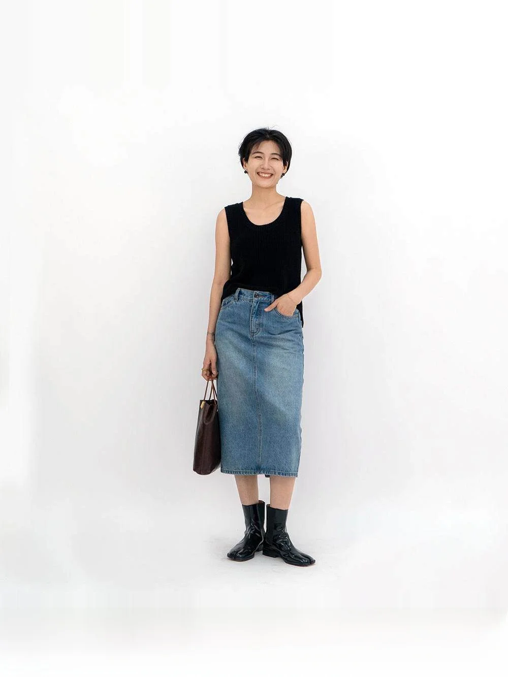 

Ele Simple Svel Vest без бретелек для женщин от Zhou Langqing, летняя женская одежда Faion, цельный предмет