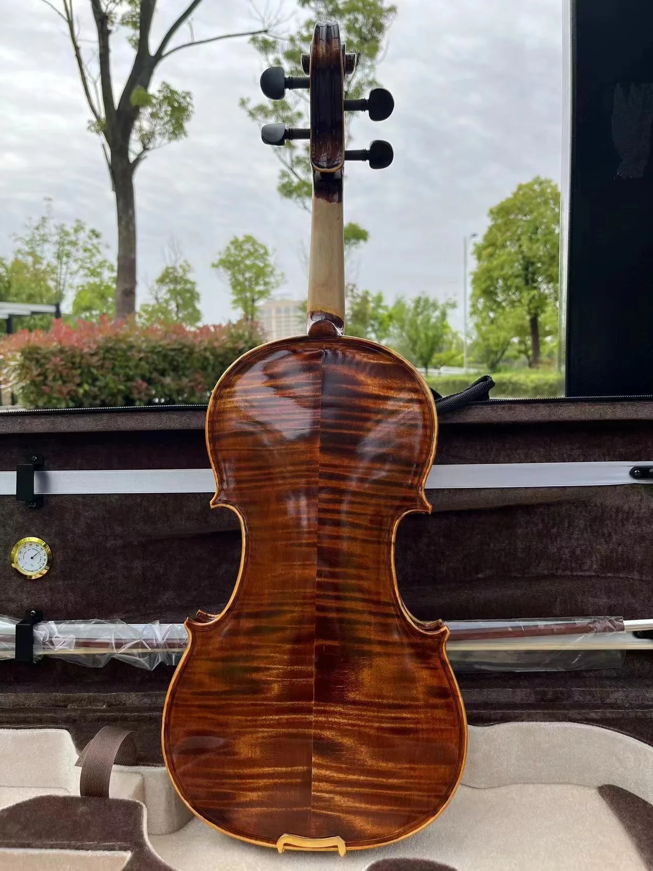 Italian retro brown Handmade Violin 4/4 3/4 Stradivari aldult Student Beginner Tiger Maple Violin musical instrument with case