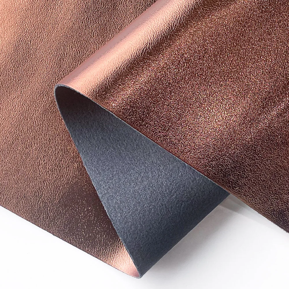 Metallic Soft Leatherette Fabric 30x135cm Sparkle Faux Leather Crafting Faux Leather Roll for Apparel Party Decoration