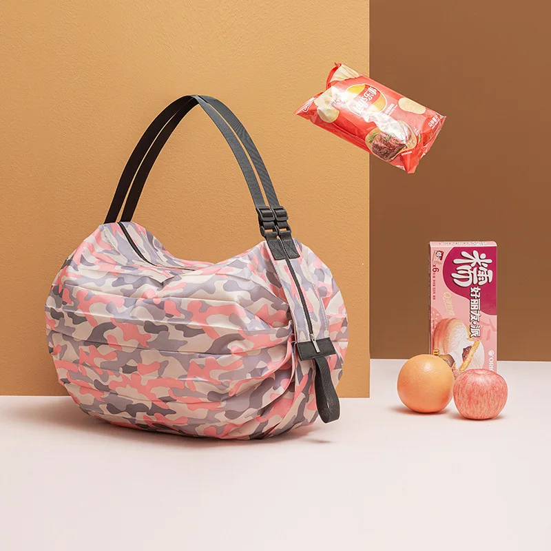 Foldable Shopping Bag Travel Shoulder Bag Portable Large Grocery Shopping Bag Supermarket Eco-friendly Shopping Bag Wholesale